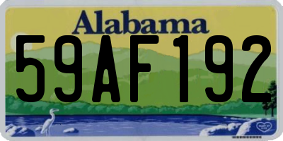 AL license plate 59AF192