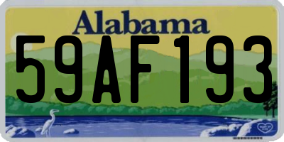 AL license plate 59AF193