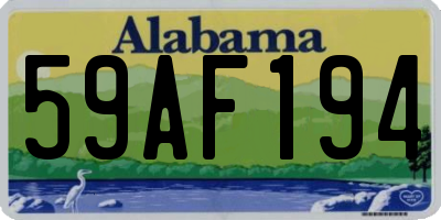 AL license plate 59AF194