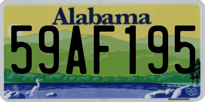 AL license plate 59AF195