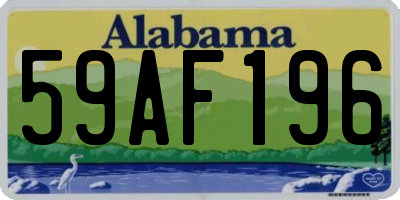 AL license plate 59AF196