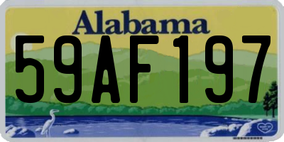 AL license plate 59AF197