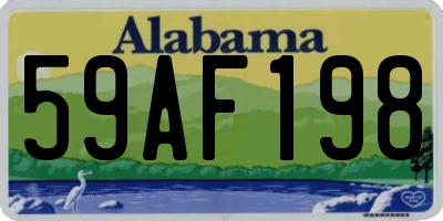 AL license plate 59AF198
