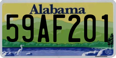 AL license plate 59AF201