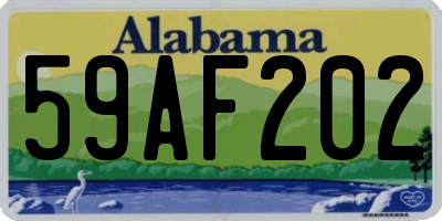 AL license plate 59AF202