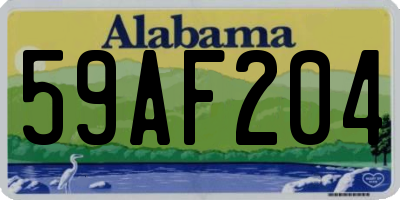 AL license plate 59AF204