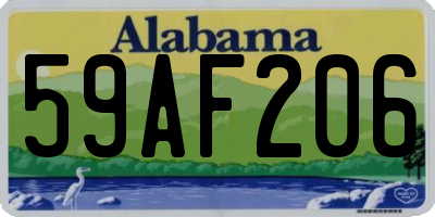 AL license plate 59AF206