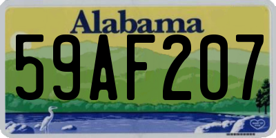 AL license plate 59AF207