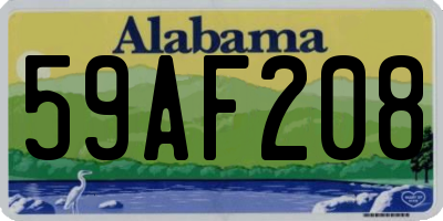 AL license plate 59AF208