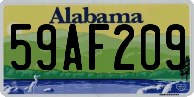 AL license plate 59AF209