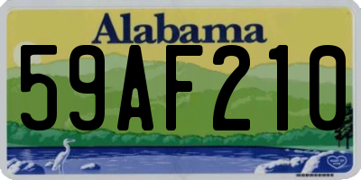 AL license plate 59AF210