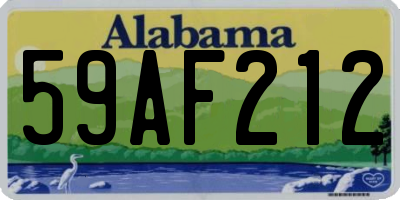 AL license plate 59AF212