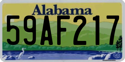 AL license plate 59AF217