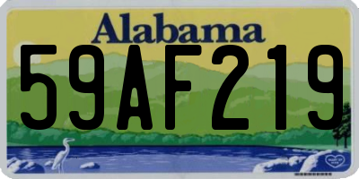 AL license plate 59AF219