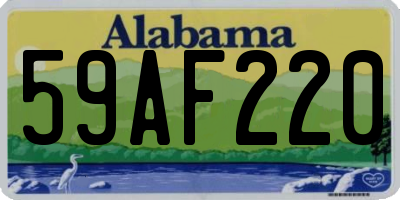 AL license plate 59AF220