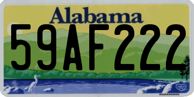 AL license plate 59AF222