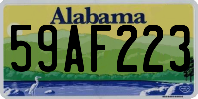 AL license plate 59AF223