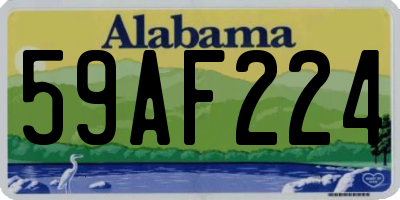 AL license plate 59AF224