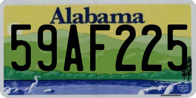 AL license plate 59AF225