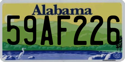 AL license plate 59AF226