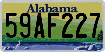 AL license plate 59AF227
