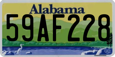 AL license plate 59AF228