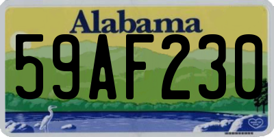 AL license plate 59AF230