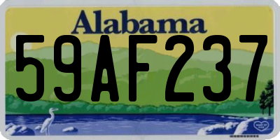 AL license plate 59AF237