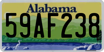 AL license plate 59AF238