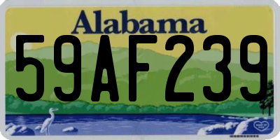 AL license plate 59AF239