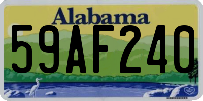 AL license plate 59AF240