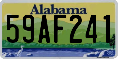 AL license plate 59AF241