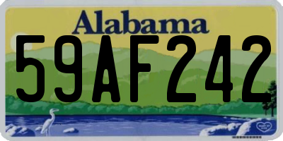 AL license plate 59AF242