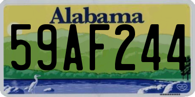 AL license plate 59AF244