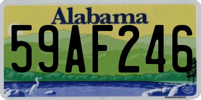 AL license plate 59AF246