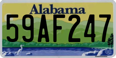 AL license plate 59AF247
