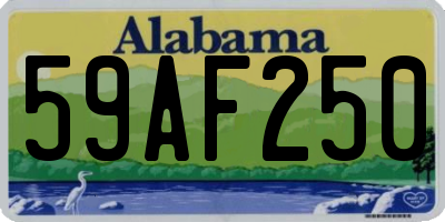 AL license plate 59AF250