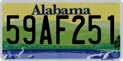 AL license plate 59AF251