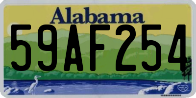 AL license plate 59AF254