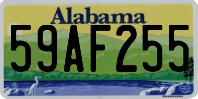 AL license plate 59AF255