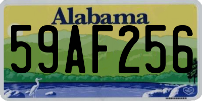 AL license plate 59AF256