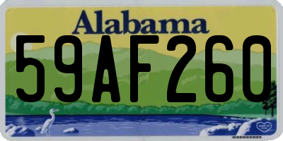 AL license plate 59AF260