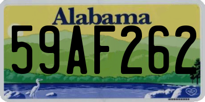 AL license plate 59AF262