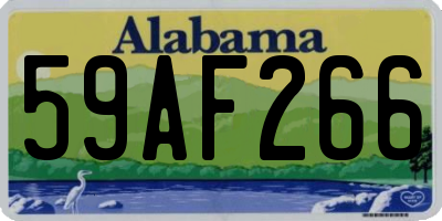 AL license plate 59AF266