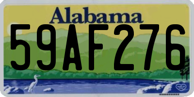 AL license plate 59AF276