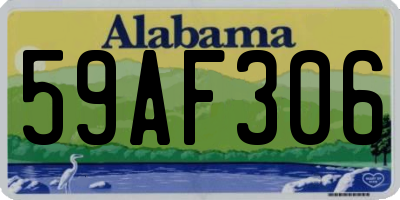 AL license plate 59AF306