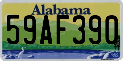 AL license plate 59AF390