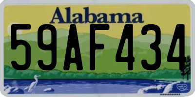 AL license plate 59AF434