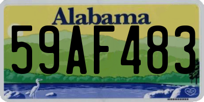 AL license plate 59AF483