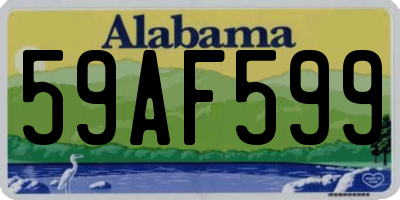 AL license plate 59AF599
